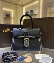 Delvaux Brillant MM Surpiqué Rodeo Calf Black Ivory - 29x22x15cm - 1