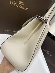 Delvaux Brillant MM Surpiqué Rodeo Calf Ivory Black - 29x22x15cm - 6