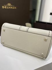 Delvaux Brillant MM Surpiqué Rodeo Calf Ivory Black - 29x22x15cm - 5