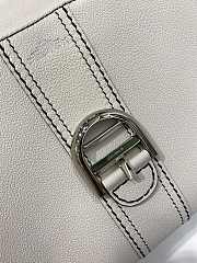 Delvaux Brillant MM Surpiqué Rodeo Calf Ivory Black - 29x22x15cm - 2