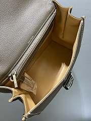 Delvaux Brillant MM Surpiqué Rodeo Calf Elephent Gray Ivory - 29x22x15cm - 5