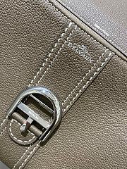 Delvaux Brillant MM Surpiqué Rodeo Calf Elephent Gray Ivory - 29x22x15cm - 4
