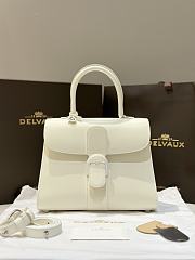 Delvaux Brillant MM Box Calf White - 29x22x15cm - 1