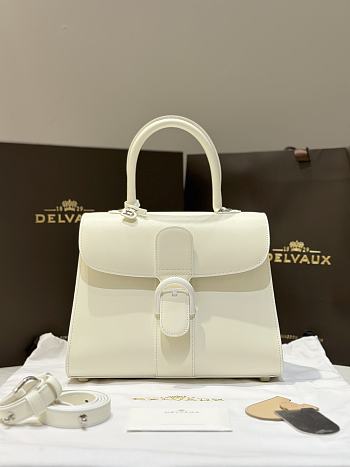 Delvaux Brillant MM Box Calf White - 29x22x15cm