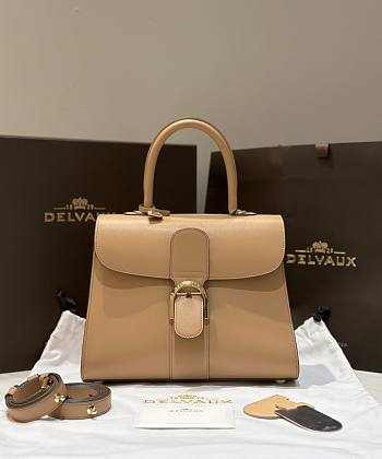 Delvaux Brillant MM Box Calf Brown - 29x22x15cm