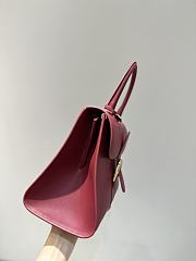 Delvaux Brillant MM Box Calf Burgundy - 29x22x15cm - 2