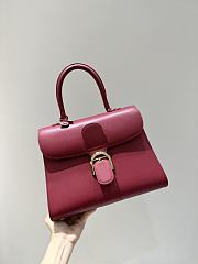 Delvaux Brillant MM Box Calf Burgundy - 29x22x15cm - 5