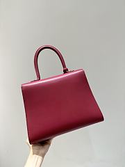 Delvaux Brillant MM Box Calf Burgundy - 29x22x15cm - 4