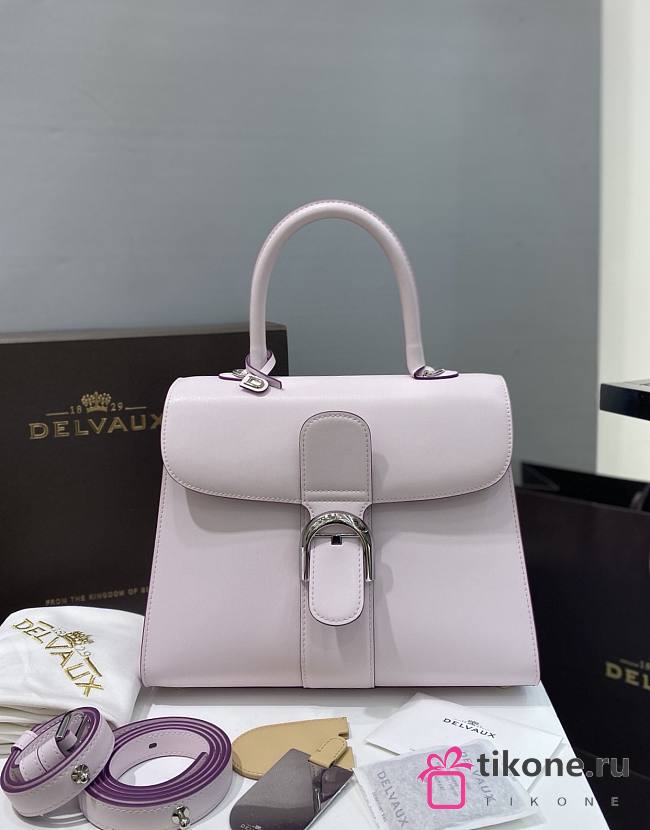 Delvaux Brillant MM Box Calf Light Pink - 29x22x15cm - 1
