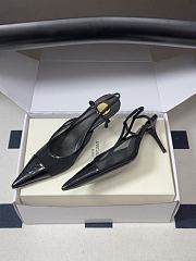 YSL Renée Slingback Pumps in Mesh Black 7.5cm - 4