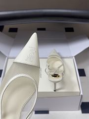 YSL Renée Slingback Pumps in Mesh White 7.5cm - 6