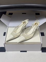 YSL Renée Slingback Pumps in Mesh White 7.5cm - 4