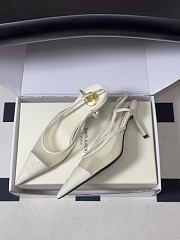 YSL Renée Slingback Pumps in Mesh White 7.5cm - 3