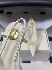 YSL Renée Slingback Pumps in Mesh White 7.5cm - 2