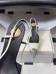 YSL Jeanne Slingback Pumps in Smooth Leather White 7.5cm - 2
