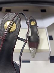 YSL Jeanne Slingback Pumps in Smooth Leather Vintage Burgundy 7.5cm - 3