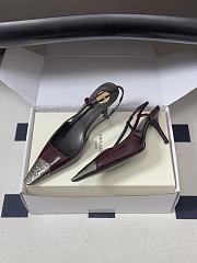 YSL Jeanne Slingback Pumps in Smooth Leather Vintage Burgundy 7.5cm - 2