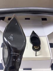 YSL Renée Mules in Mesh Black 7.5cm - 4
