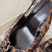 YSL Babylone Breteuil Slingback Pumps In Leopard Grosgrain 7.5cm - 4