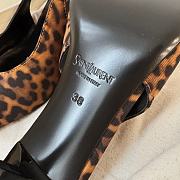 YSL Babylone Breteuil Slingback Pumps In Leopard Grosgrain 7.5cm - 3