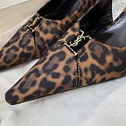 YSL Babylone Breteuil Slingback Pumps In Leopard Grosgrain 7.5cm - 2