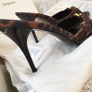 YSL Babylone Mules In Leopard Grosgrain 9cm - 5