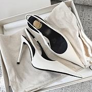 YSL P.A.R.I.S. Slingback Pumps in Smooth Leather White 11cm - 6