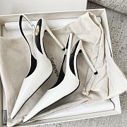 YSL P.A.R.I.S. Slingback Pumps in Smooth Leather White 11cm - 4