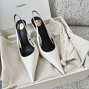 YSL P.A.R.I.S. Slingback Pumps in Smooth Leather White 11cm - 2