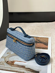 Loro Piana Extra Pocket L19 Virgin Wool, Silk, Linen Woven Blue/Ocean Heart/Sun Gold (F6WQ) - 19x11.5x7cm - 5
