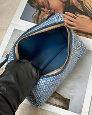 Loro Piana Extra Pocket L19 Virgin Wool, Silk, Linen Woven Blue/Ocean Heart/Sun Gold (F6WQ) - 19x11.5x7cm - 4