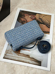 Loro Piana Extra Pocket L19 Virgin Wool, Silk, Linen Woven Blue/Ocean Heart/Sun Gold (F6WQ) - 19x11.5x7cm - 3