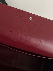 Chanel Maxi Flapbag Grained Calfskin & Silver Metal Brown - 38.5x26x11cm - 3
