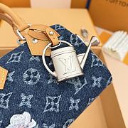 LV Speedy 18 Bandoulière Blue Monogram Flowers Denim Blue M27557 - 18x12x10cm - 5