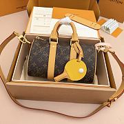 LV Keepall Bandoulière 25 Monogram Grid Canvas/Yellow M29296 - 25x15x11cm - 1