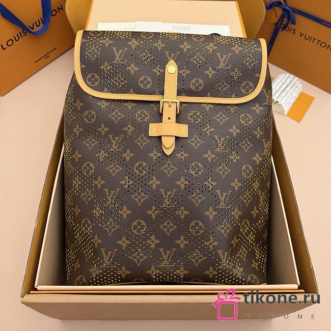 LV Flaneur Backpack Monogram Grid Canvas/Yellow M29295 - 39x30x13.5cm - 1