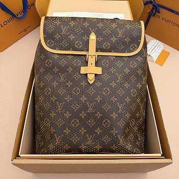 LV Flaneur Backpack Monogram Grid Canvas/Yellow M29295 - 39x30x13.5cm