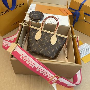LV Neverfull BB Monogram Canvas Rose Peony M46786 - 24x9x14cm