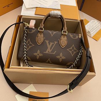LV OnTheGo East West Chain Monogram Reverse Canvas M14236 - 25x13x10cm
