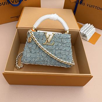 LV Capucines Mini Denim Rendez-Vous Blue M28305 - 21x13.6x8cm
