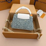LV Capucines Mini Denim Rendez-Vous Blue M28305 - 21x13.6x8cm - 4