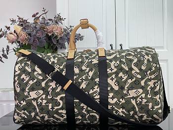 LV Keepall Bandouliere 55 Monogramouflage 2way Duffle Bag M95774 - 55x31x26cm