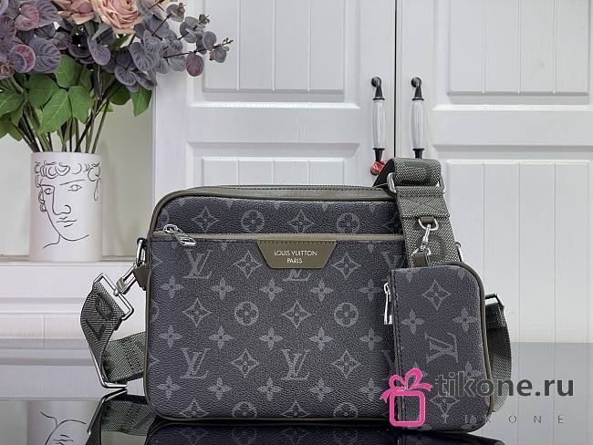 LV Trio Messenger Monogram Eclipse Canvas  Khaki Green M28628 - 25x18.5x7cm - 1