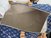 LV Keepall Bandoulière 50 Monogram Flowers Denim Blue M27781 - 50x29x23cm - 2