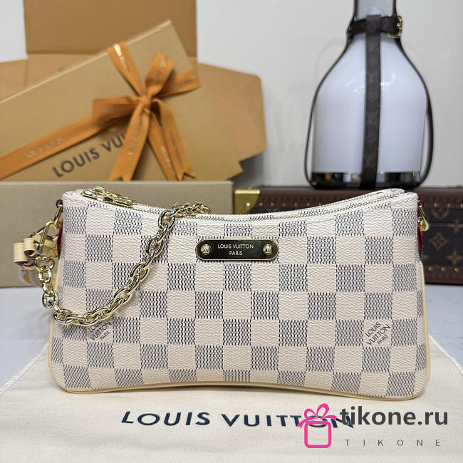 LV Pochette Liv Damier Azur Canvas N00228 - 24.5x13.5x6.5cm - 1