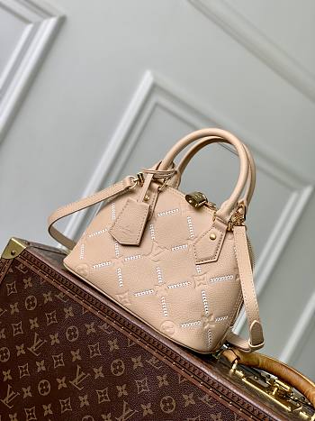 LV Alma BB Monogram Empreinte Hazelnut Couture M28458 - 23.5x17.5x11.5cm