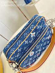 LV Nil Monogram Flowers Denim Blue M27553 - 25x17.5x11cm - 6
