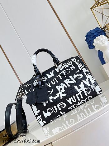 LV Speedy P9 Bandoulière 30 Scribble Black/White M26175 - 32x22.5x18cm