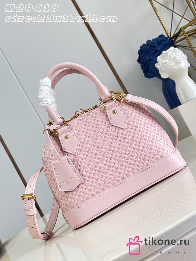 LV Alma BB Minigram Calfskin Leather Light Bliss M29416 - 23.5x17.5x11.5cm - 1