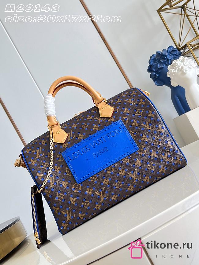 LV Speedy Soft 30 Monogram Perfo Neon Wave M29143 - 30x21x17cm - 1
